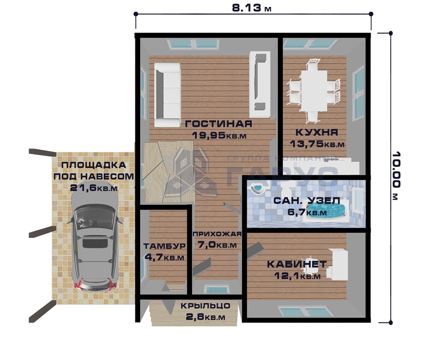 Проект дома "Таллин", план этажа