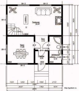 План первого этажа дома Проект СИП 103