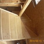 Деревянная лестница в сип доме, БалтСипДом