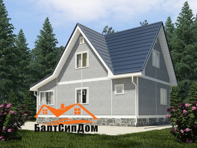 Проект дома из SIP панелей в Калининграде, БалтСипДом