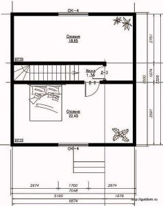 План второго этажа дома Проект СИП 103